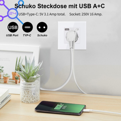 Steckdose Schuko USB A+C – Bild 7